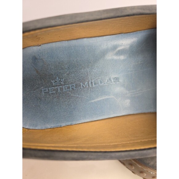 Peter Millar Catalina Horsebit Driving Loafers Blue Navy  Calfskin Suede Sz 10.5 main image 6